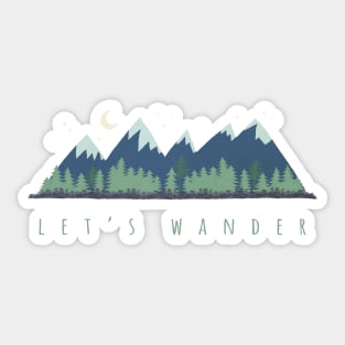 Let's Wander Sticker